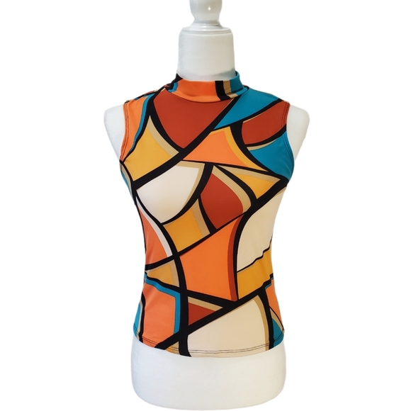 Beware Tops - Mid-crop Spandex Blouse